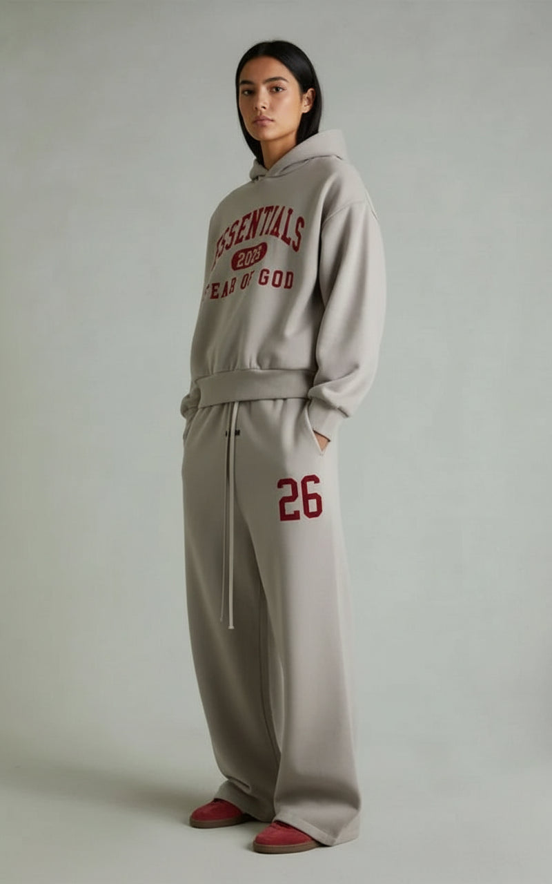 Fear of God ESSENTIALS Smoke Grey Hoodie & Sweatpants