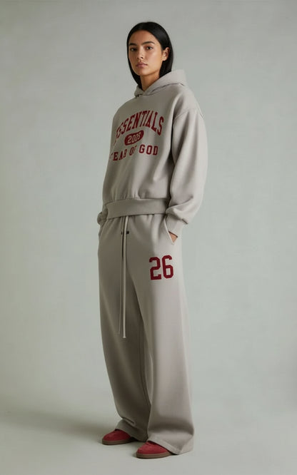 Fear of God ESSENTIALS Smoke Grey Hoodie & Sweatpants