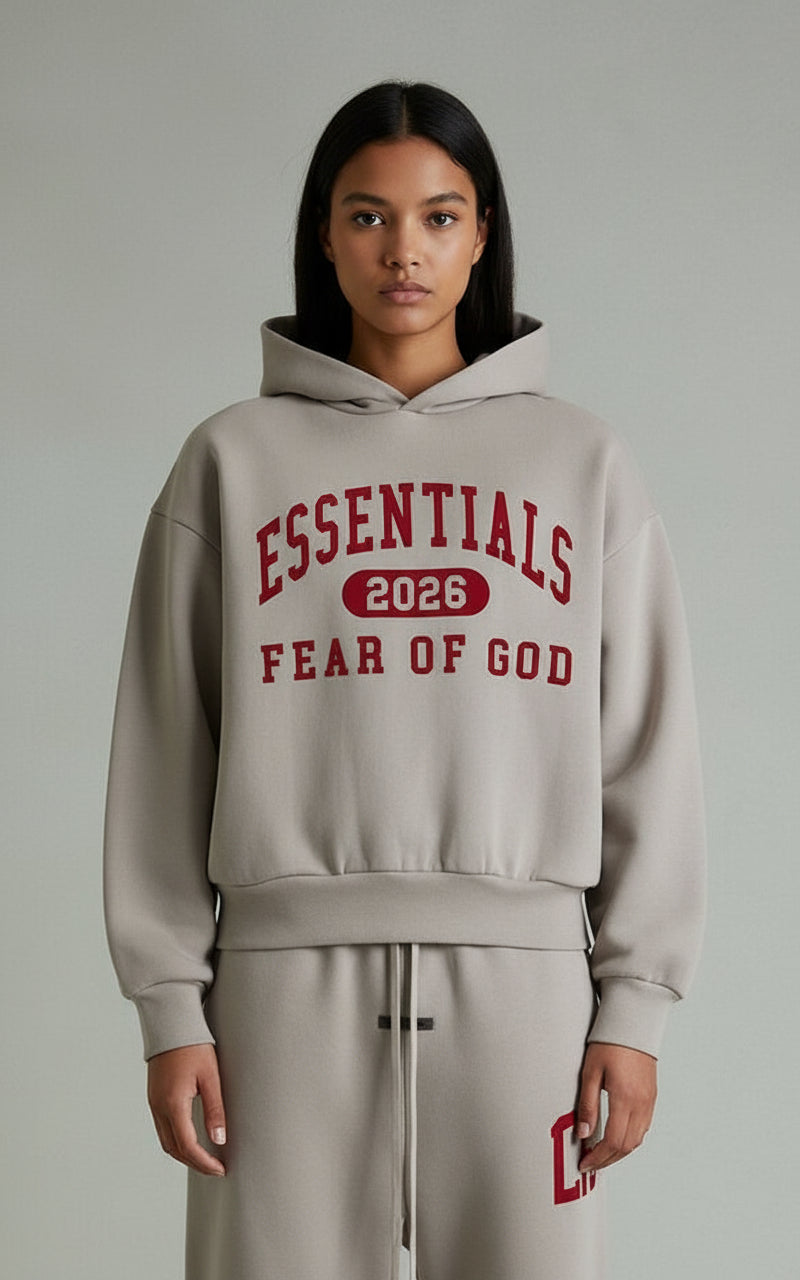 Fear of God ESSENTIALS Smoke Grey Hoodie & Sweatpants