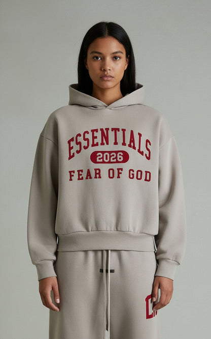 Fear of God ESSENTIALS Smoke Grey Hoodie & Sweatpants
