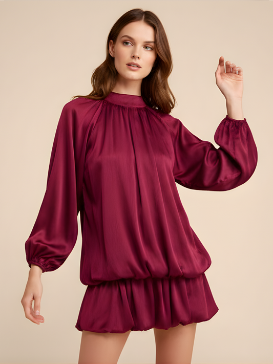 The Bordeaux Bubble Dress