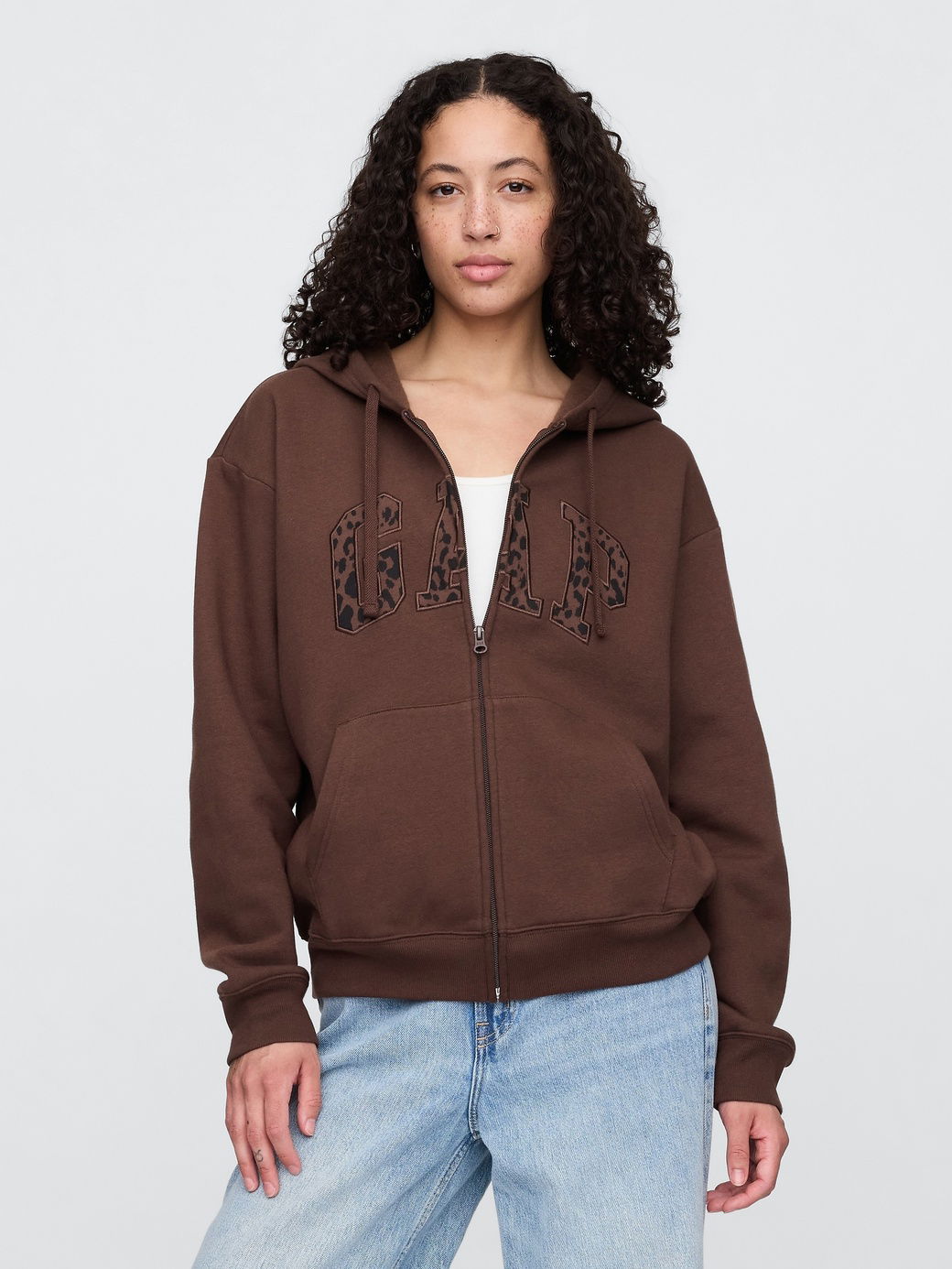 GAP Cheetah Logo Zip Hoodie & Pant Set