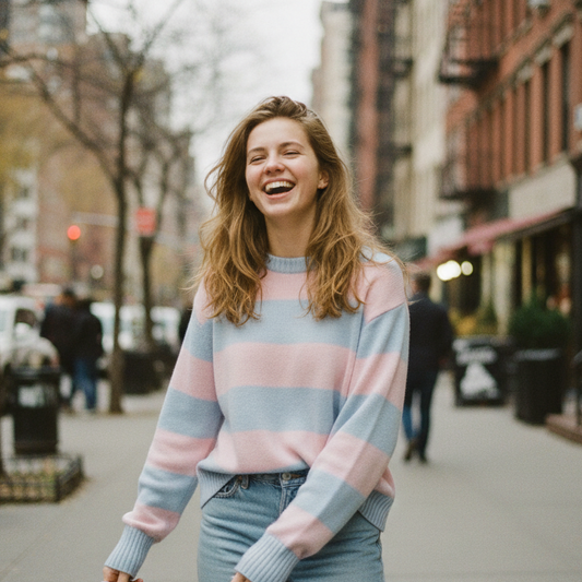 Pink Striped Sweater
