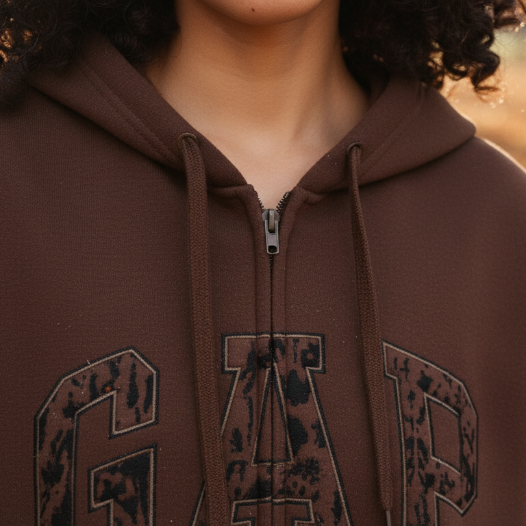 GAP Cheetah Logo Zip Hoodie & Pant Set